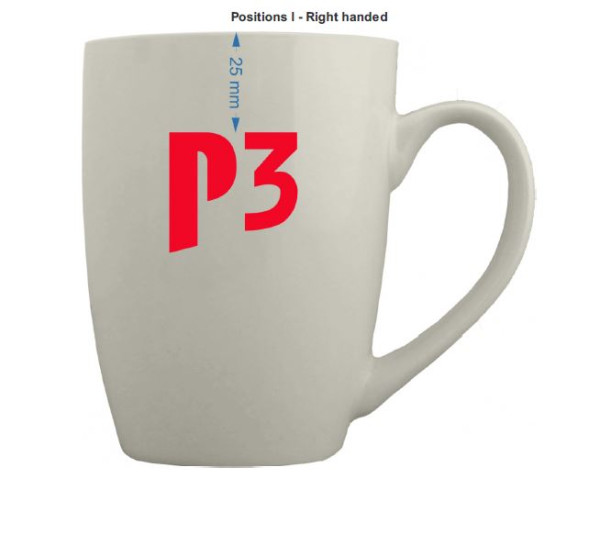 Porcelain cup Artemis, Logo red, currently out of stock