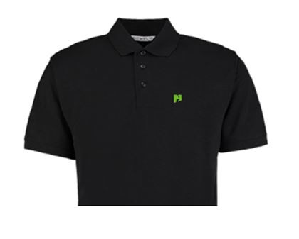 Ladies' Basic Polo in black color, size M